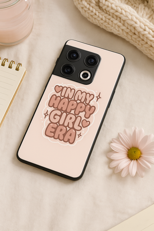 Happy Girl Era Premium Glass Back Cover For One Plus 13, 12, 11, 10, Nord Series