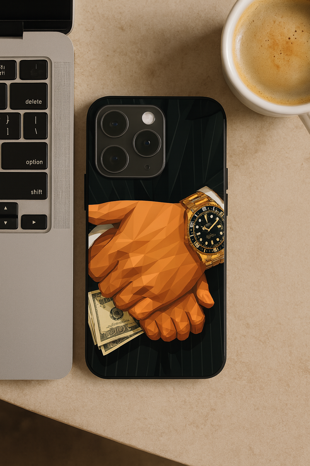 Money Matters Premium Glass Back Cover For iPhone 11,12,13,14,15,16,17 Models