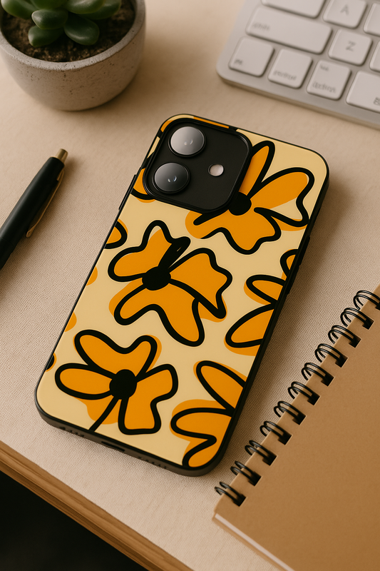 Crayon Petals Premium Glass Back Cover For iPhone 11,12,13,14,15,16 Models