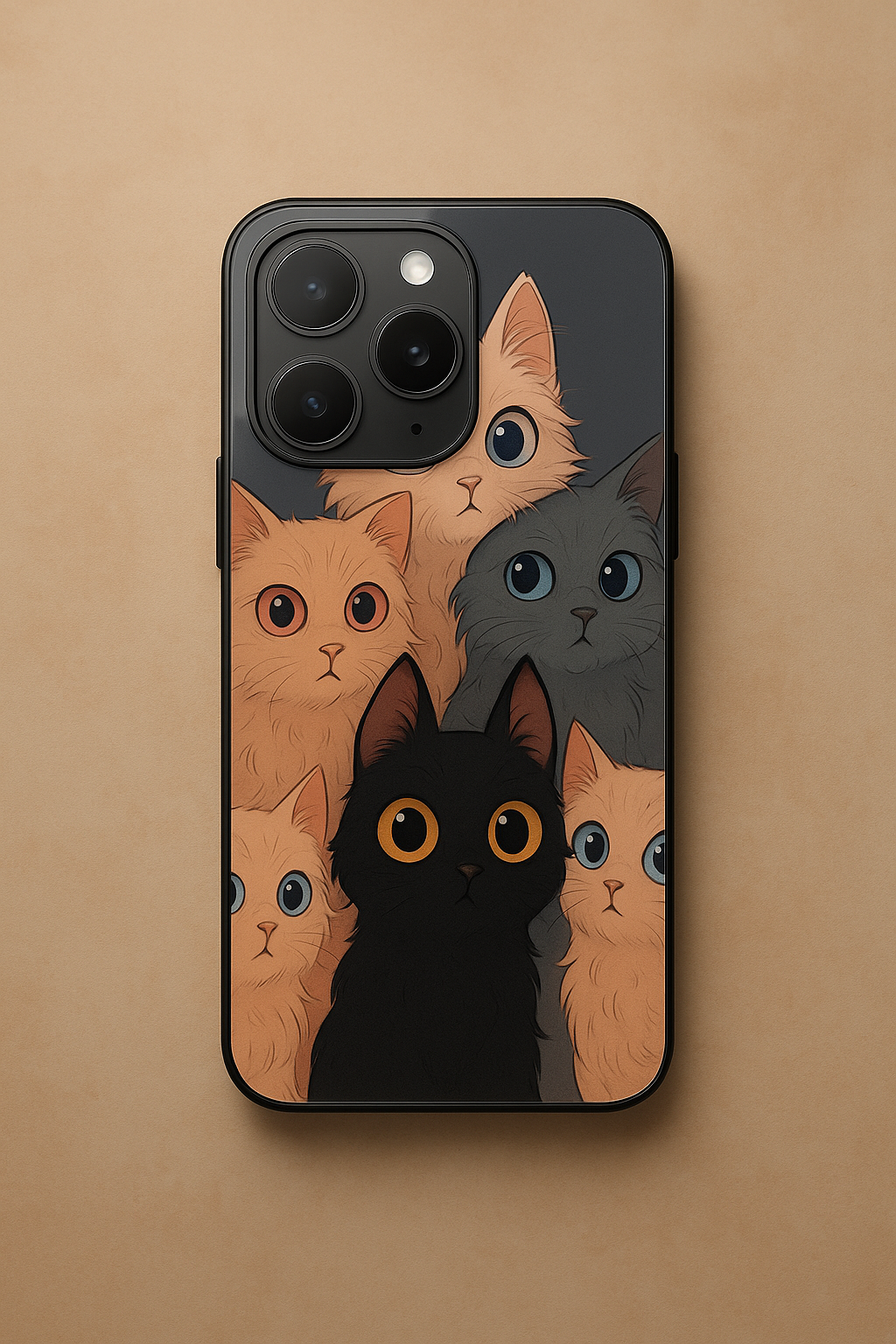 Kitty Mania  Premium Glass Back Cover For iPhone 11,12,13,14,15,16 Models