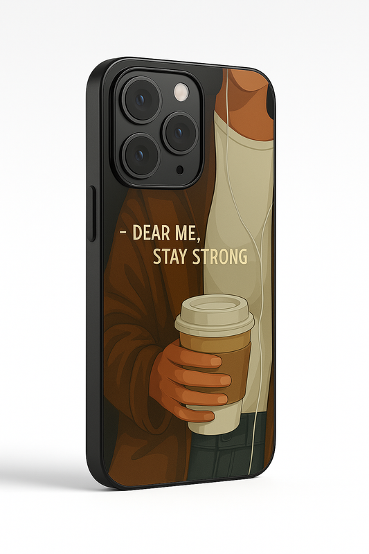Stay Strong  Premium Glass Back Cover For iPhone 11,12,13,14,15,16 Models