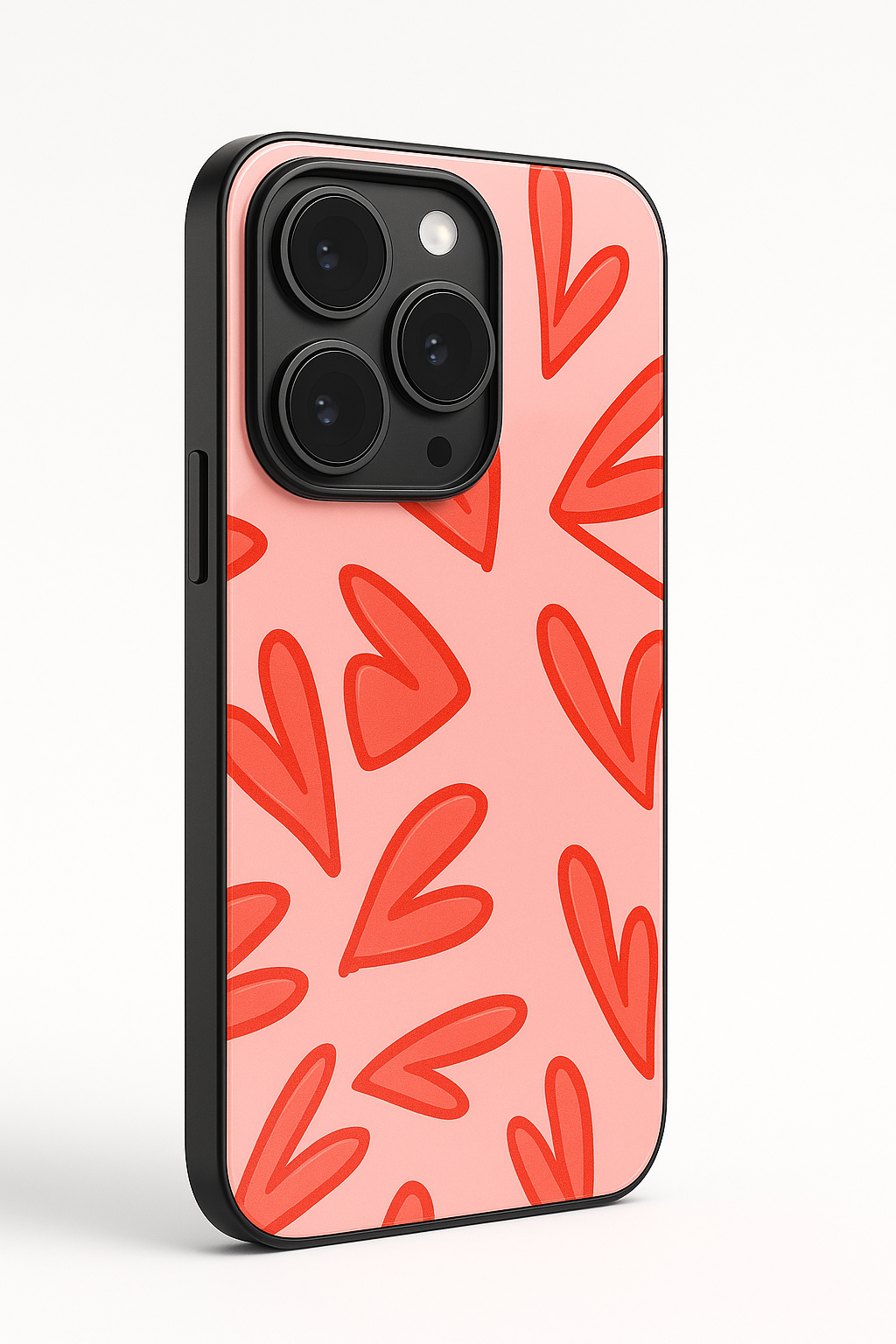 Love Doodles  Premium Glass Back Cover For iPhone 11,12,13,14,15,16 Models