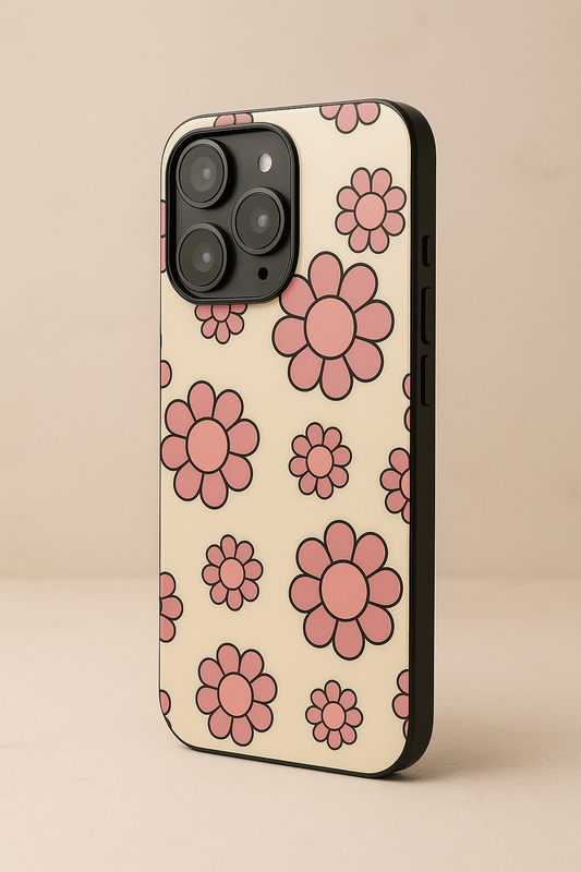 Flowery Freak   Premium Glass Back Cover For iPhone 11,12,13,14,15,16 Models