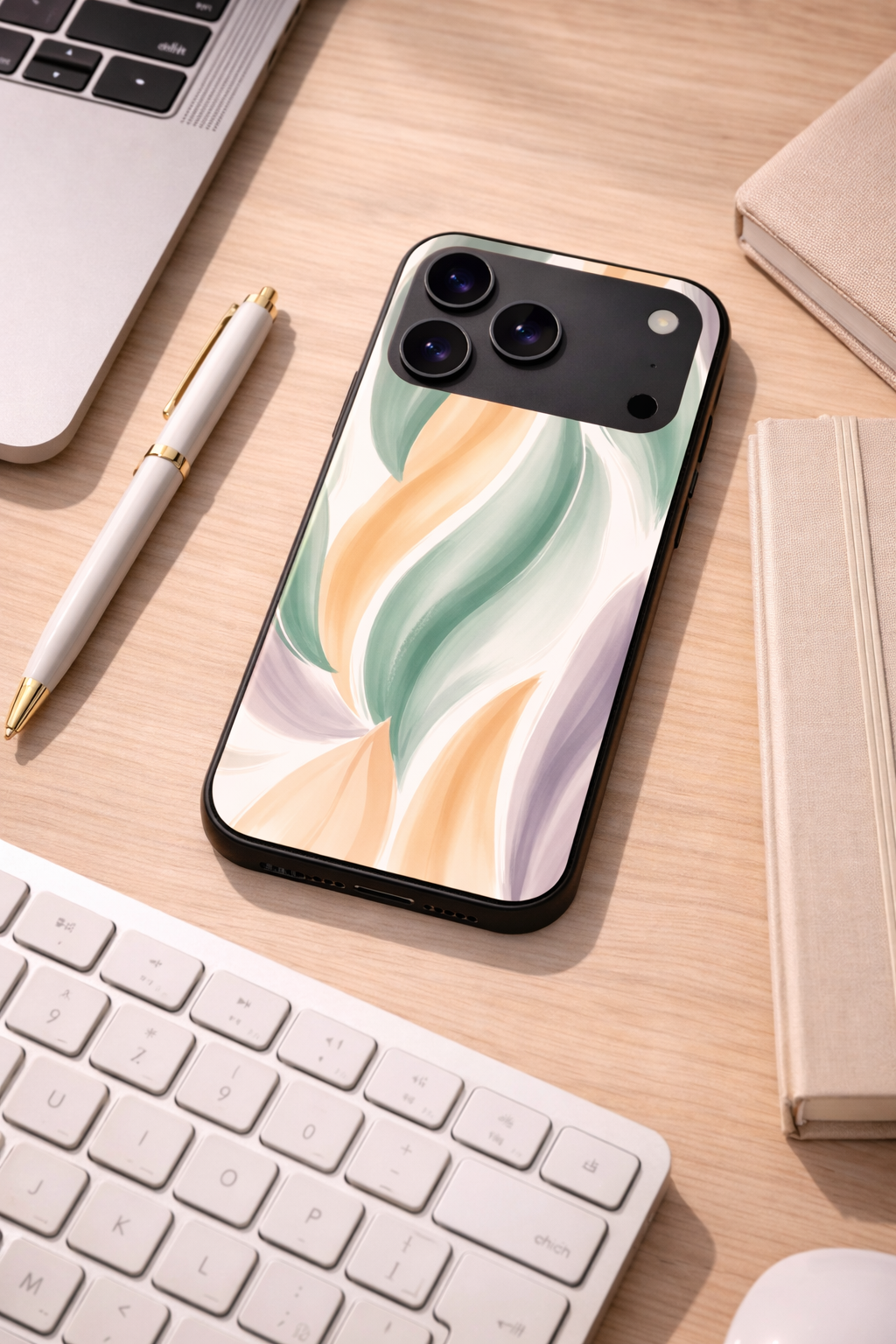 Artistic Touch Premium Glass Back Cover For iPhone 11,12,13,14,15,16,17 Models