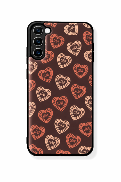 Hearts Graffiti Era Premium Glass Back Cover For Galaxy S, A, M & F Series