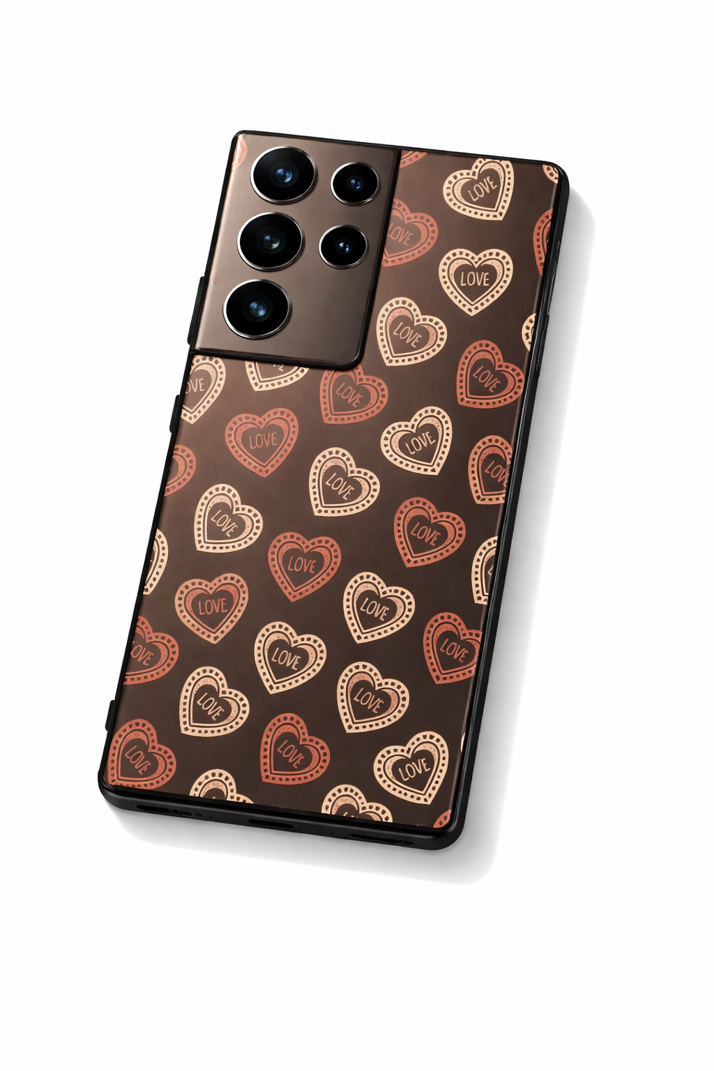 Hearts Graffiti Era Premium Glass Back Cover For Galaxy S, A, M & F Series