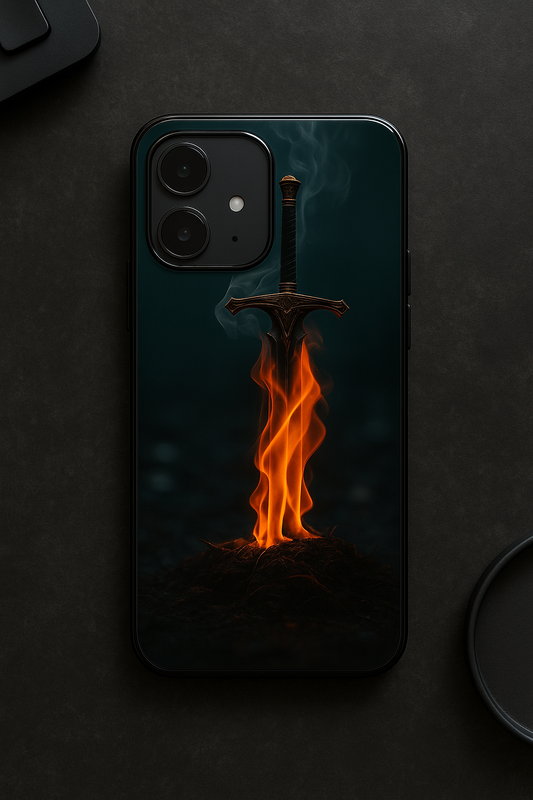 Flameborne Premium Glass Back Cover For iPhone 11,12,13,14,15,16 Models