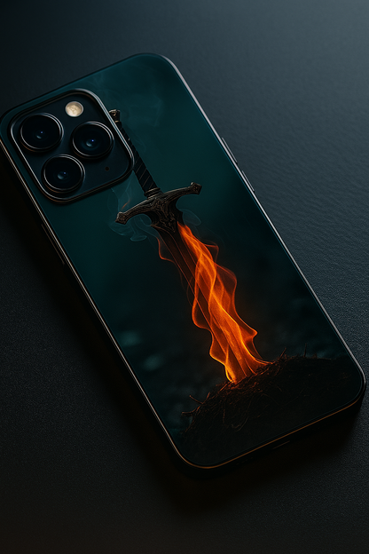 Flameborne Premium Glass Back Cover For iPhone 11,12,13,14,15,16 Models