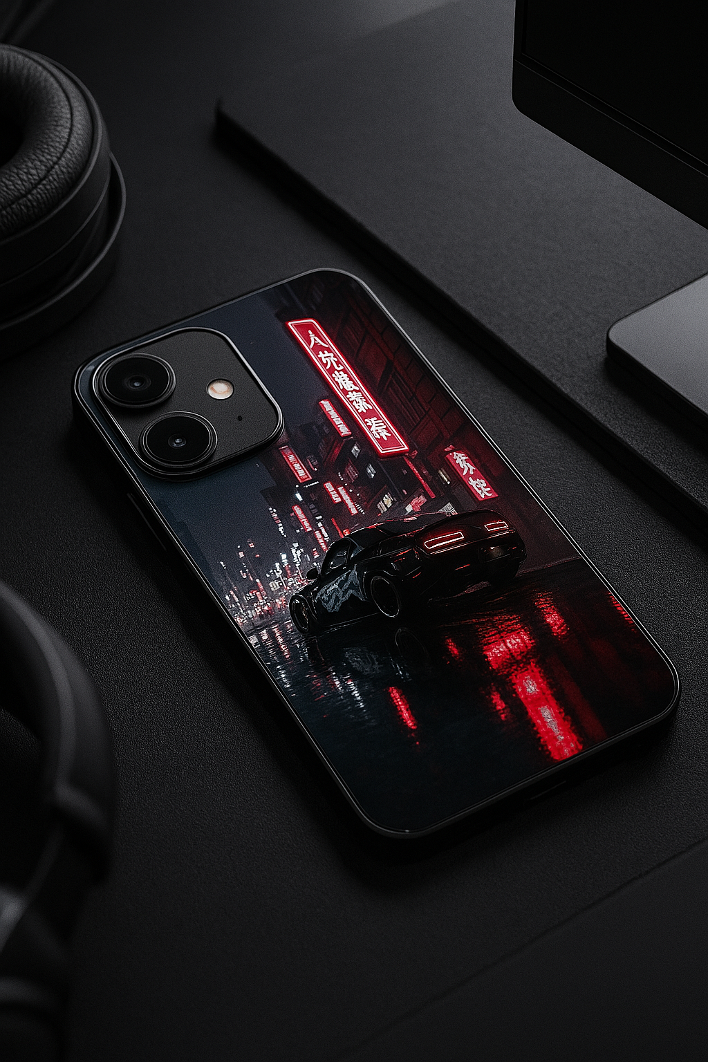 Tokyo Heat Premium Glass Back Cover For iPhone 11,12,13,14,15,16 Models