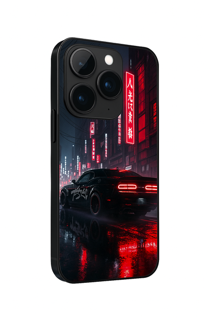 Tokyo Heat Premium Glass Back Cover For iPhone 11,12,13,14,15,16 Models