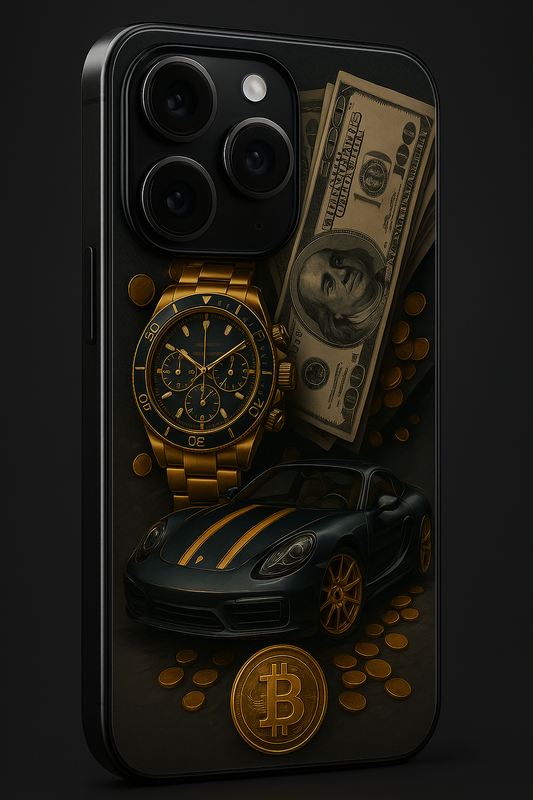 Crypto King Premium Glass Back Cover For iPhone 11,12,13,14,15,16 Models