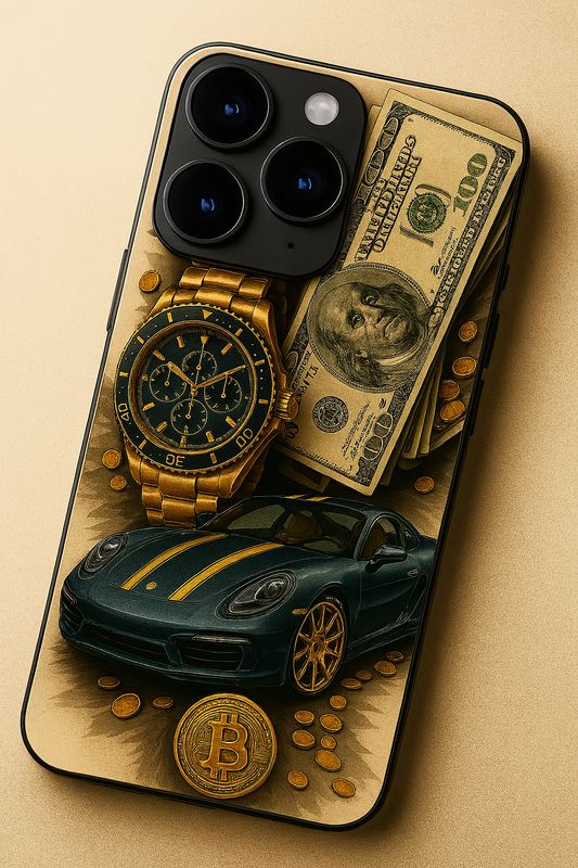 Crypto King Premium Glass Back Cover For iPhone 11,12,13,14,15,16 Models