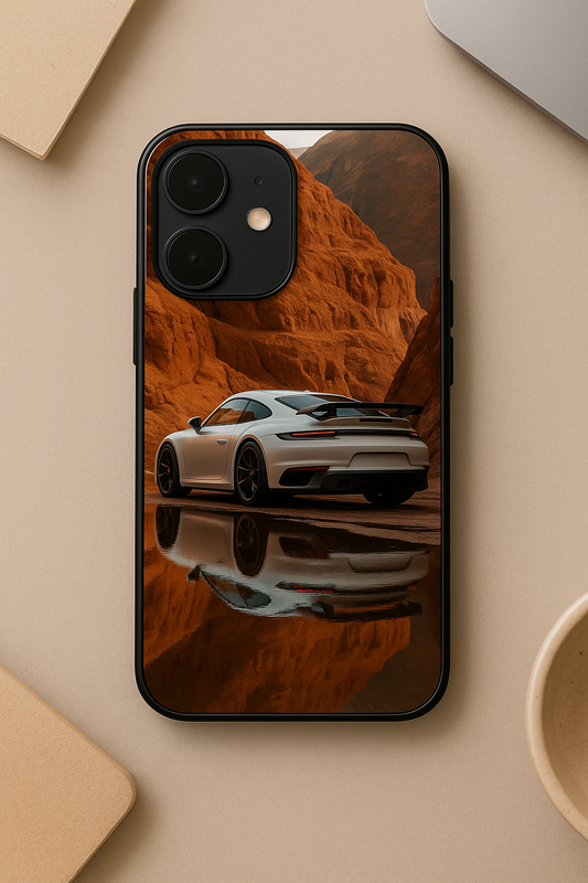 Canyon Rush Glass Back Cover For iPhone 11,12,13,14,15,16 Models