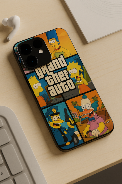 Springfield Auto Premium Glass Back Cover For iPhone 11,12,13,14,15,16 Models