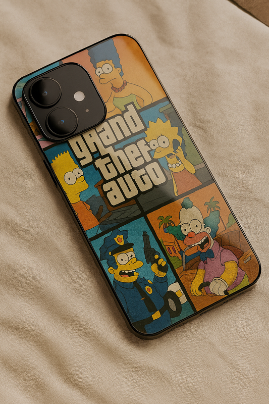 Springfield Auto Premium Glass Back Cover For iPhone 11,12,13,14,15,16 Models