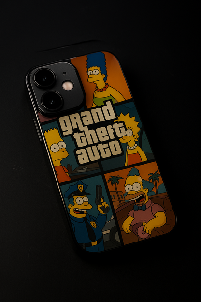 Springfield Auto Premium Glass Back Cover For iPhone 11,12,13,14,15,16 Models