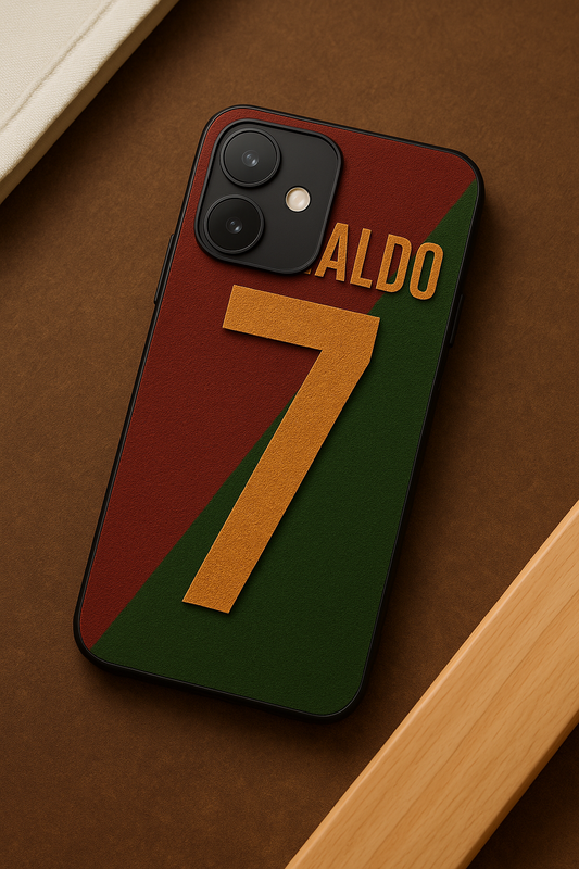 Ronaldo Royale Premium Glass Back Cover For iPhone 11,12,13,14,15,16 Models