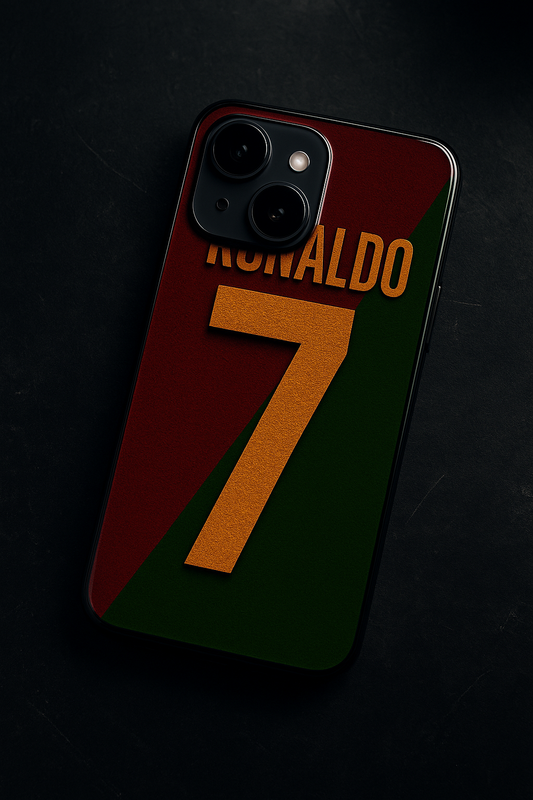 Ronaldo Royale Premium Glass Back Cover For iPhone 11,12,13,14,15,16 Models
