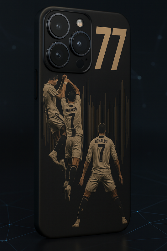 AIR CR7 Premium Glass Back Cover For iPhone 11,12,13,14,15,16 Models