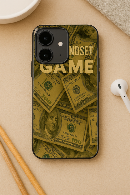 Money Mindsete Premium Glass Back Cover For iPhone 11,12,13,14,15,16 Models