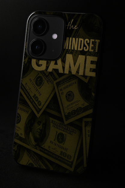 Money Mindsete Premium Glass Back Cover For iPhone 11,12,13,14,15,16 Models