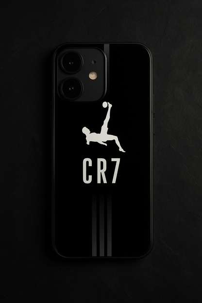 CR7 Legacy  Premium Glass Back Cover For iPhone 11,12,13,14,15,16 Models