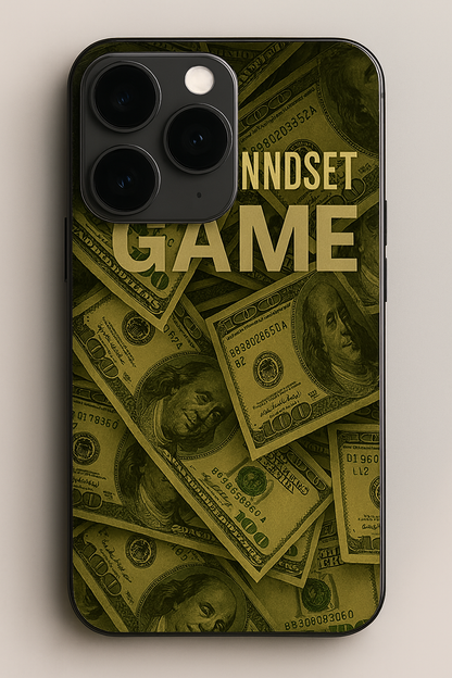 Money Mindsete Premium Glass Back Cover For iPhone 11,12,13,14,15,16 Models