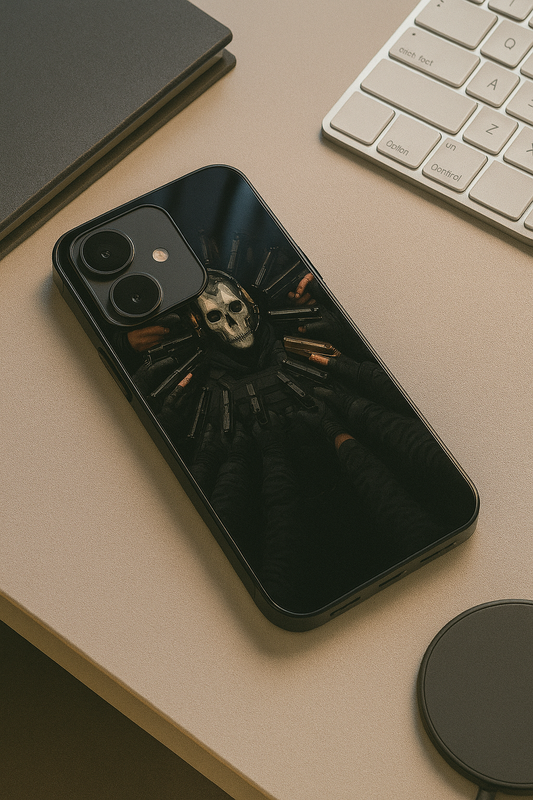 Bullet Crown Premium Glass Back Cover For iPhone 11,12,13,14,15,16 Models