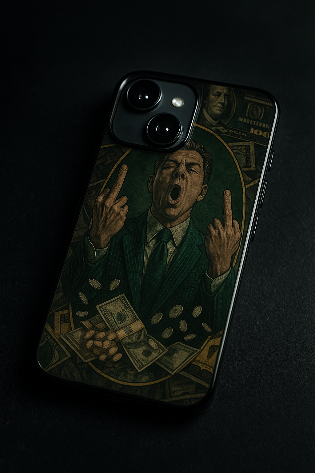 Cash Over Class Premium Glass Back Cover For iPhone 11,12,13,14,15,16 Models