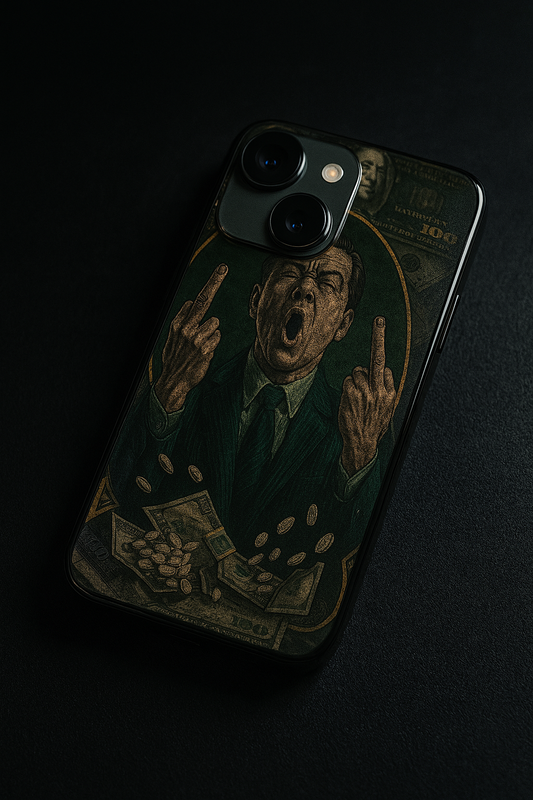 Cash Over Class Premium Glass Back Cover For iPhone 11,12,13,14,15,16 Models