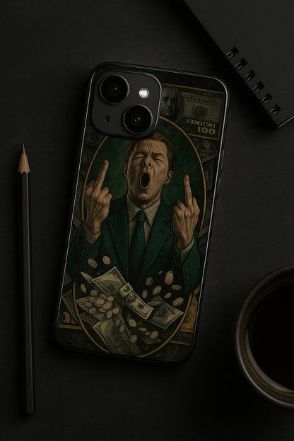 Cash Over Class Premium Glass Back Cover For iPhone 11,12,13,14,15,16 Models