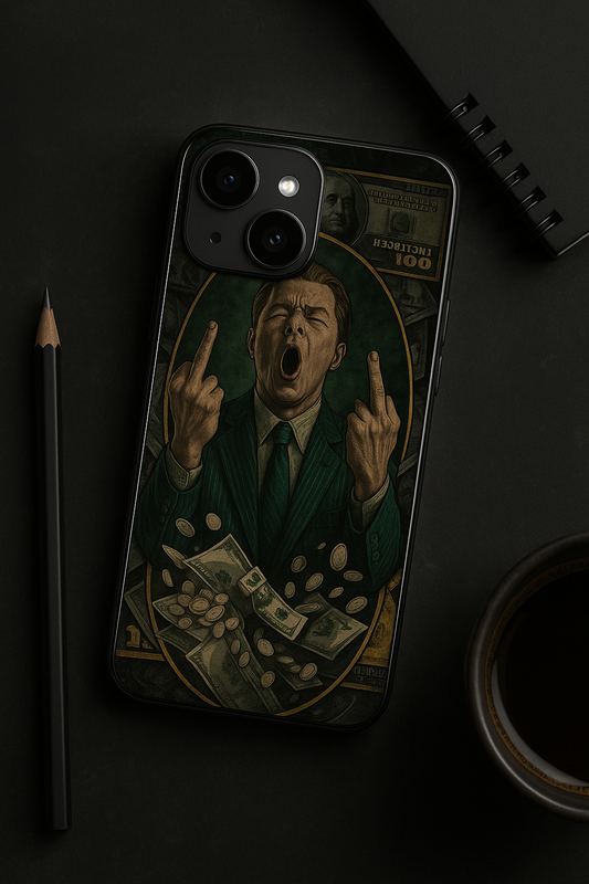 Cash Over Class Premium Glass Back Cover For iPhone 11,12,13,14,15,16 Models