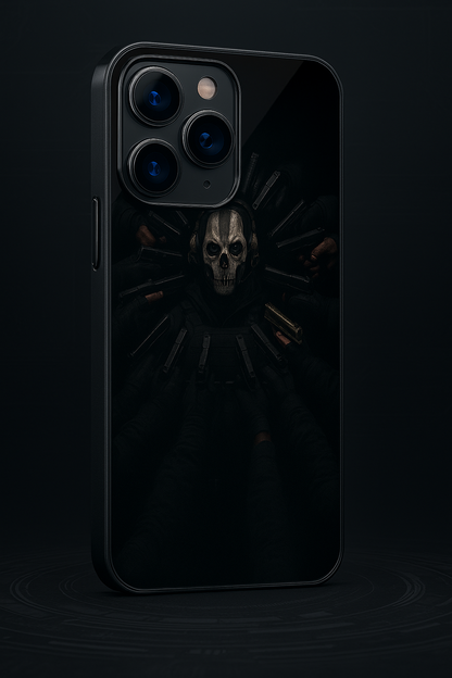 Bullet Crown Premium Glass Back Cover For iPhone 11,12,13,14,15,16 Models