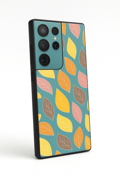The Leafy Play Premium Glass Back Cover For Galaxy S22, S23, S24, S25 Models
