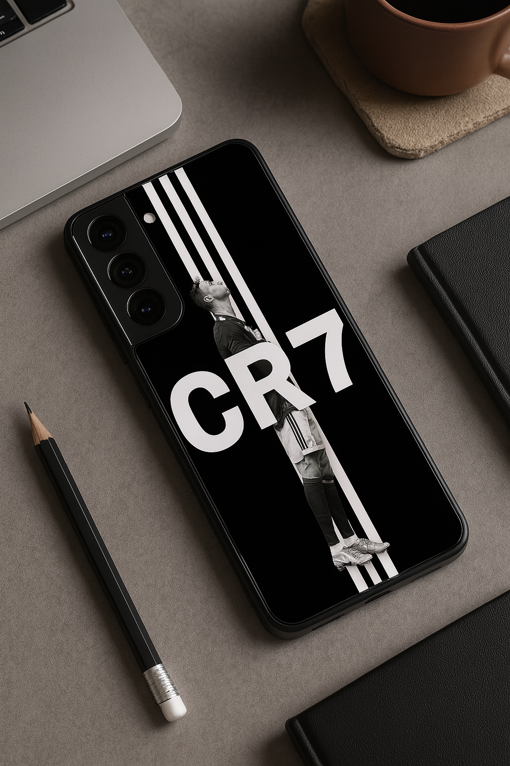 Legacy Stripe Premium Glass Back Cover For Galaxy S, A, M & F Series