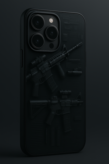 COD Guns  Premium Glass Back Cover For iPhone 11,12,13,14,15,16 Models