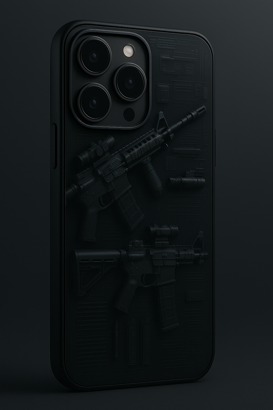 COD Guns  Premium Glass Back Cover For iPhone 11,12,13,14,15,16 Models