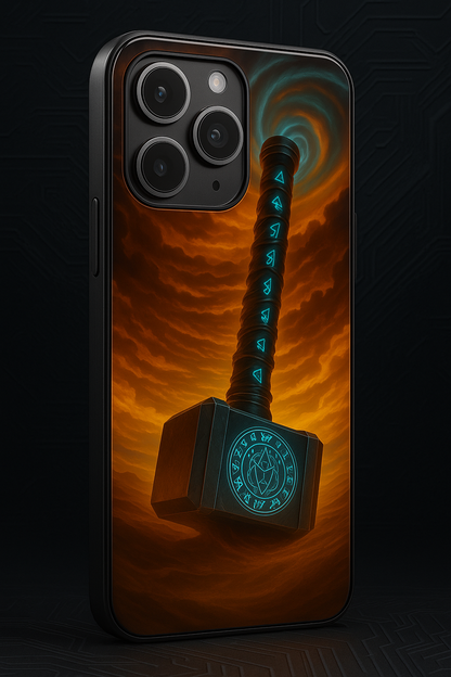 Mjolnir is it You ? Premium Glass Back Cover For iPhone 11,12,13,14,15,16 Models