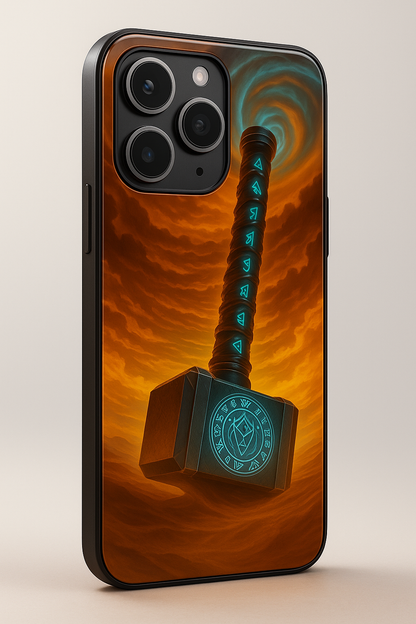 Mjolnir is it You ? Premium Glass Back Cover For iPhone 11,12,13,14,15,16 Models