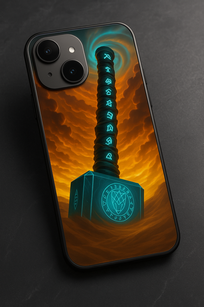 Mjolnir is it You ? Premium Glass Back Cover For iPhone 11,12,13,14,15,16 Models