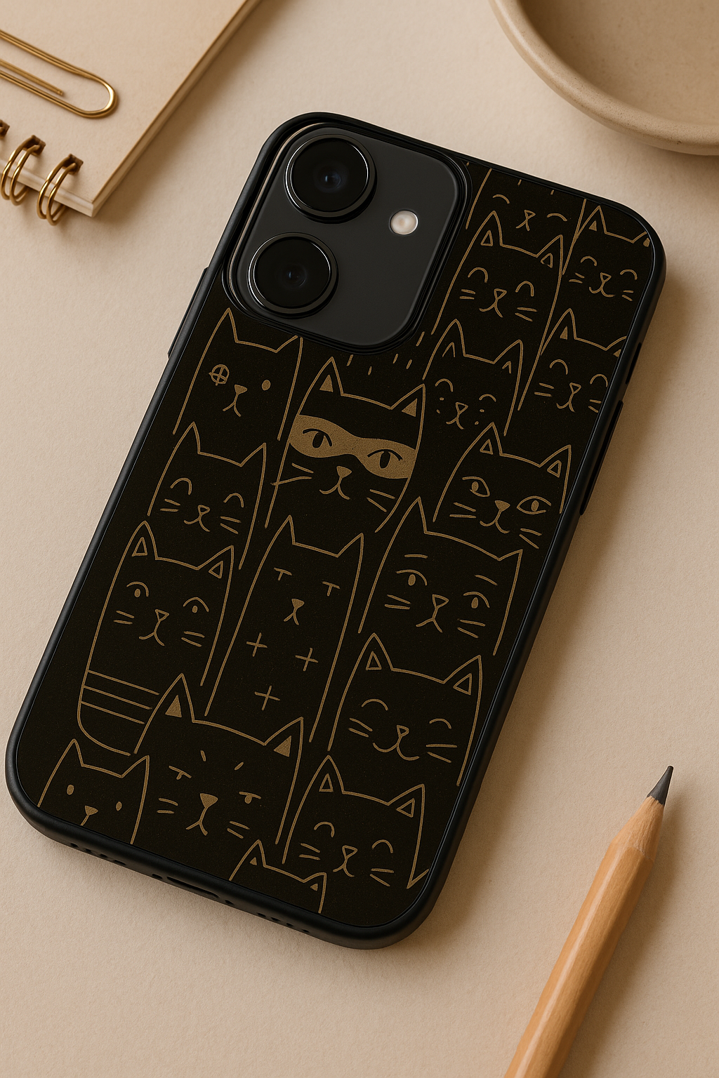 Meow You Too Premium Glass Back Cover For iPhone 11,12,13,14,15,16 Models