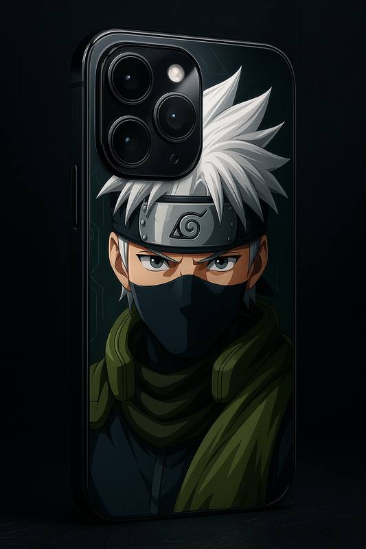 Kakashi Focussed Premium Glass Back Cover For iPhone 11,12,13,14,15,16 Models