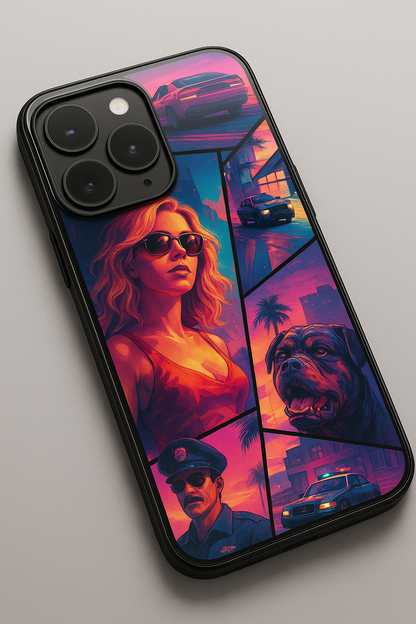 GTA Loading  Premium Glass Back Cover For iPhone 11,12,13,14,15,16 Models