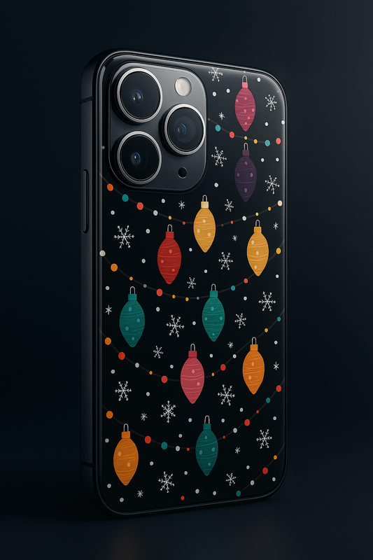 Cute Aesthetic Lights Premium Glass Back Cover For iPhone 11,12,13,14,15,16 Models