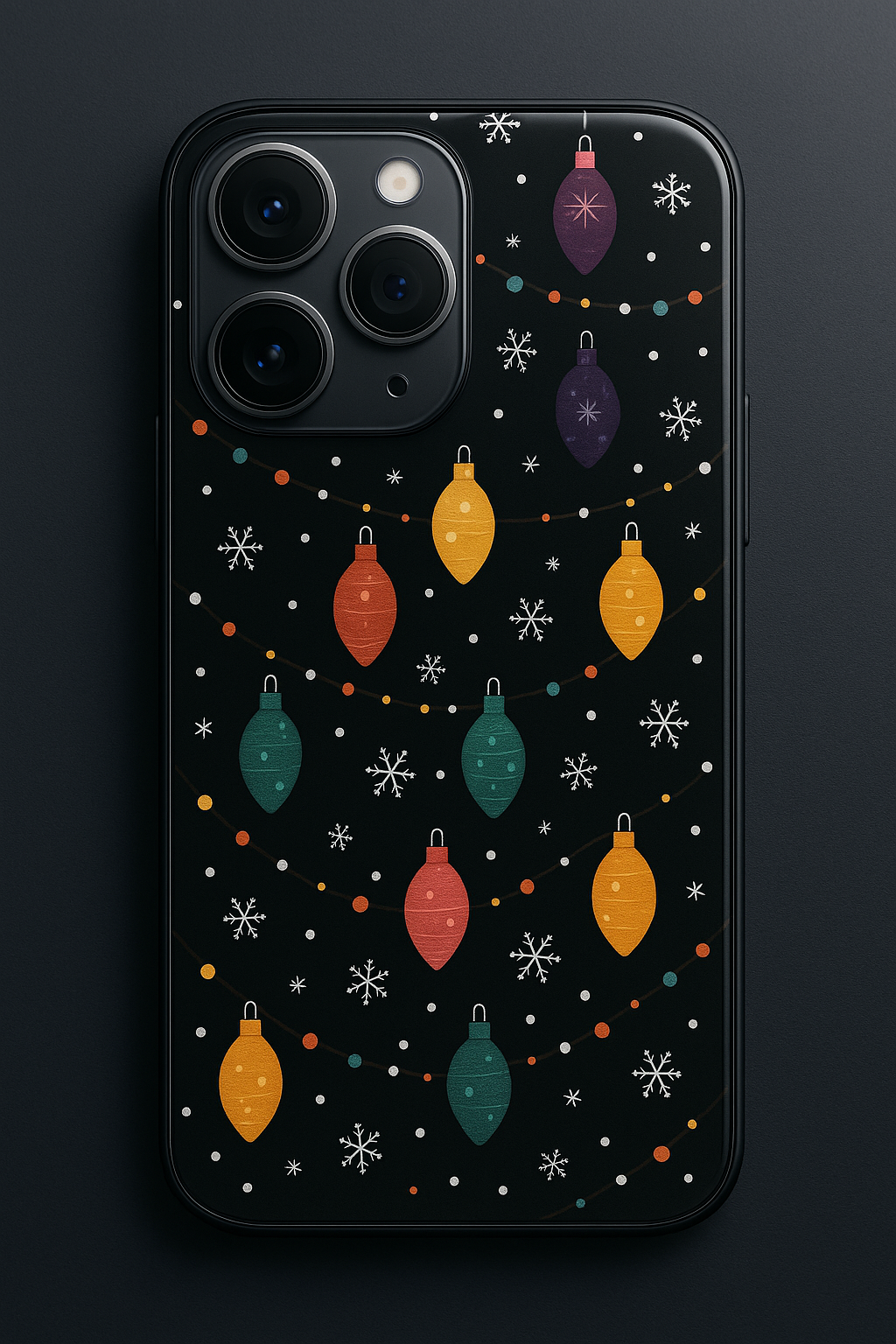 Cute Aesthetic Lights Premium Glass Back Cover For iPhone 11,12,13,14,15,16 Models