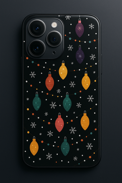 Cute Aesthetic Lights Premium Glass Back Cover For iPhone 11,12,13,14,15,16 Models