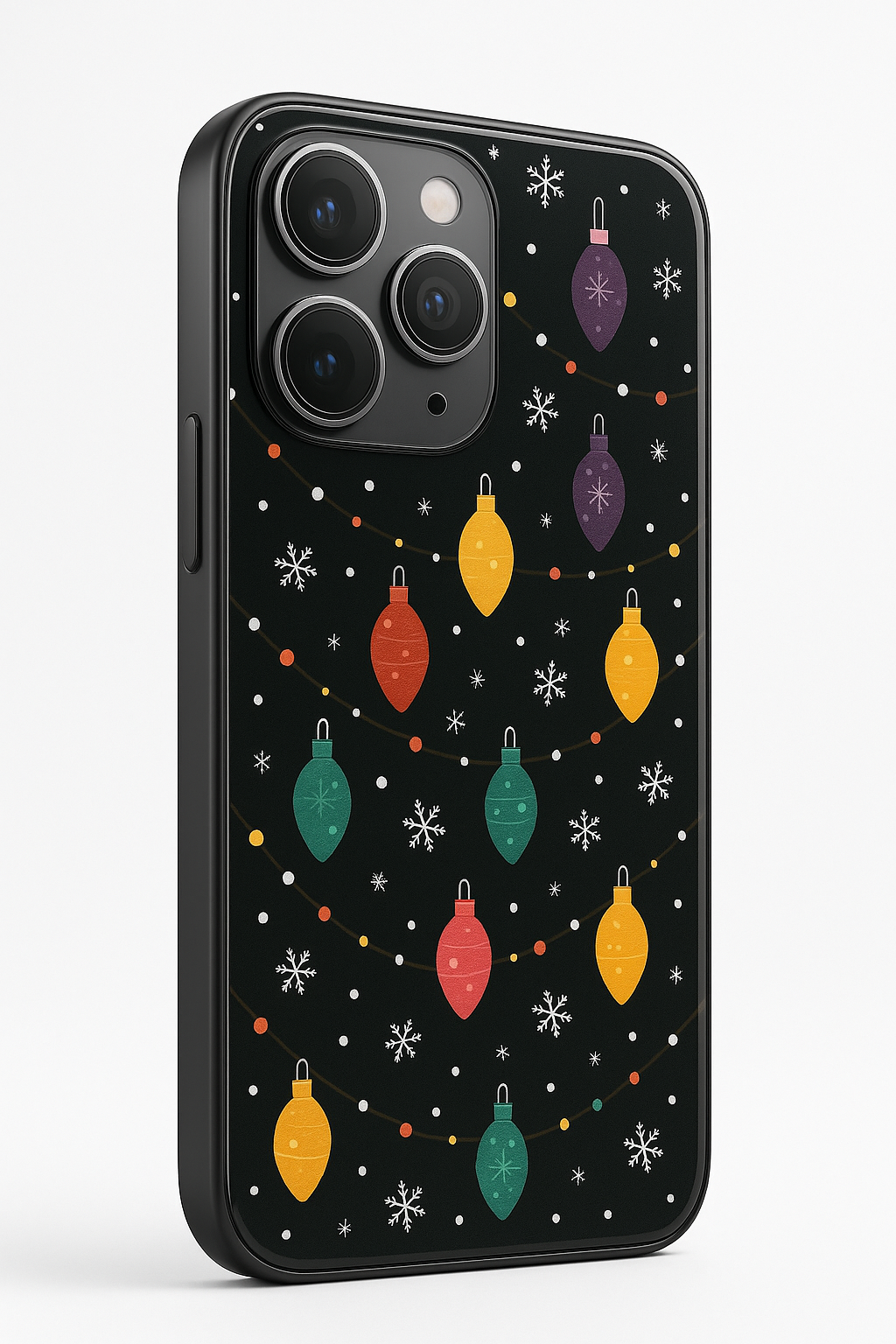 Cute Aesthetic Lights Premium Glass Back Cover For iPhone 11,12,13,14,15,16 Models