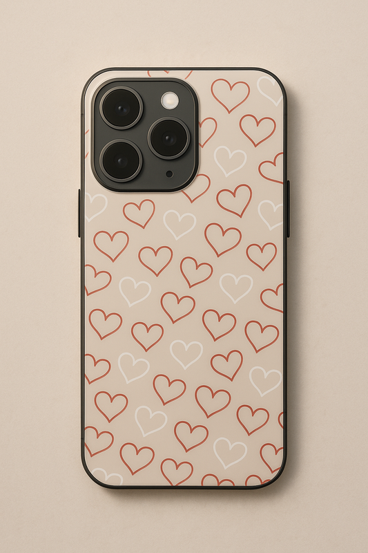 Puzzled Hearts Premium Glass Back Cover For iPhone 11,12,13,14,15,16 Models