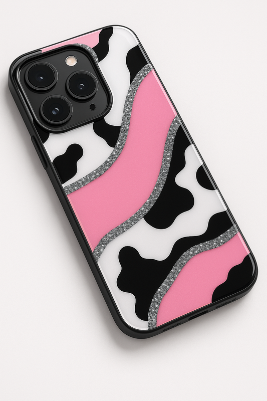 Pink Love Premium Glass Back Cover For iPhone 11,12,13,14,15,16 Models