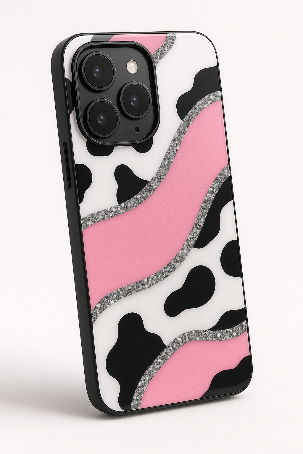 Pink Love Premium Glass Back Cover For iPhone 11,12,13,14,15,16 Models